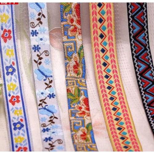 New 17kinds Available DIY Handmade Accessory Ethnic Jacquard Ribbon Webbing Trims Accessories Z533
