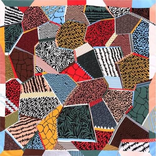 New woman Fashion silk Scarf Camouflage Pattern Printing 130 Square scarf Decoration Headdress Gift headscarf high quality Shawl