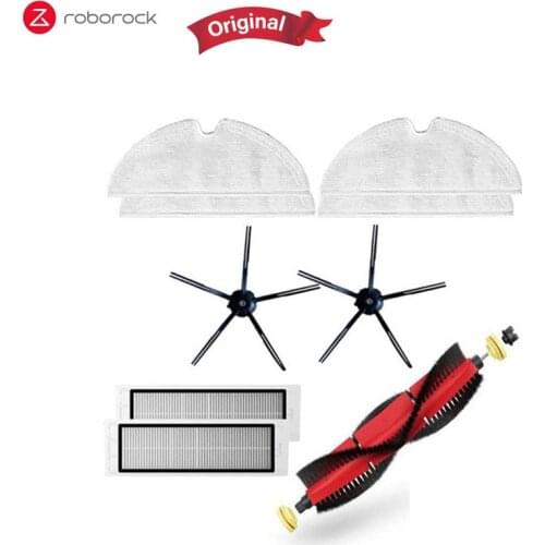 Original Accessories Detachable Main Brush Silicon Side Brush HEPA Filter Mops Cloths For Roborock S5 Max S6 S50 S6 MaxV S4 E4