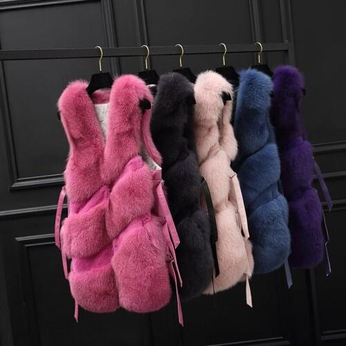 Real Fox Coat Winter Jacket Natural Fur Vest Women Clothes 2020 Korean Pink Jackets Chaqueta Mujer MY3985