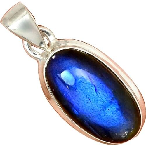 Genuine Labradortie Pendant 925 Sterling Silver, Women Hand Made Fine Jewelry Gift