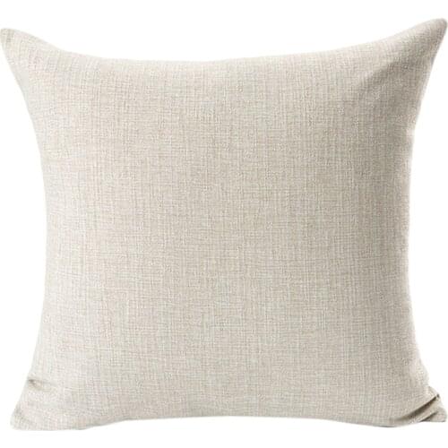 Blank Heat Thermal Transfer Print Seat Cushion for Sofa Throw Pillow Solid Color Pillowcase Cotton Linen Fabric Home Decor