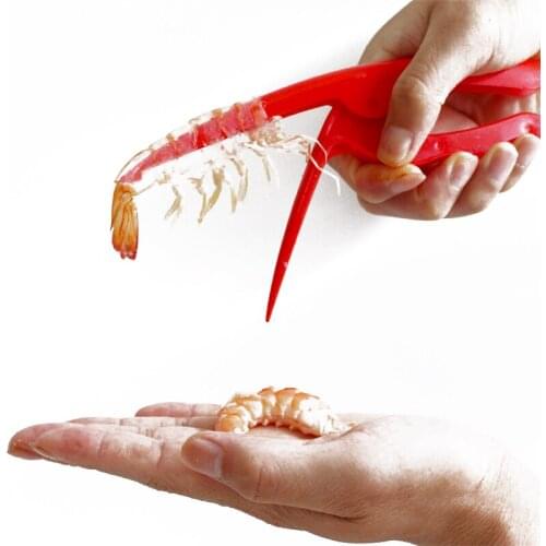 Shrimp Sheller Cutter Meat Squeezer Shrimp Cutters The Shrimp Sheller Peeled Shrimp Cutters Small Red Kitchenware Tools 4pcs/set