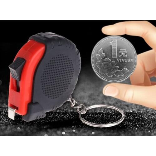 New arrival Novelty Souvenir Mini Tape Measure With Key Chain Plastic Portable 1m Retractable Ruler cm/Inch Key Ring