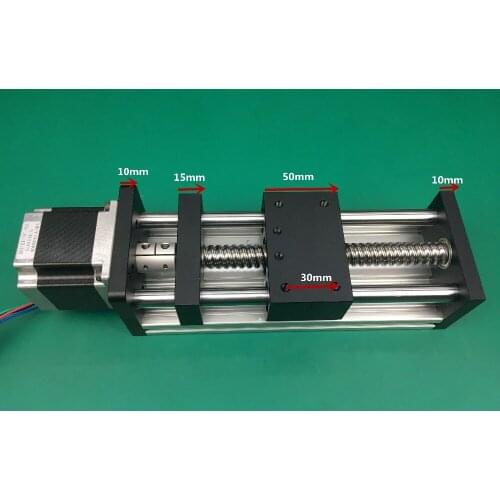 GGP 1204 1605 1610 ball screw Sliding Table stroke 300mm Guide Rail XYZ axis Linear motion+1pc nema 23 stepper motor