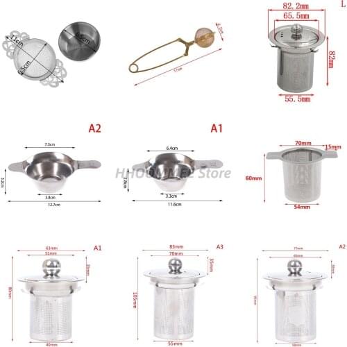 Spice Stainless Steel Tea Strainer With Drip Bowl Easy Clean Loose Leaf Traditional Hanging Herbal Double Ear Infuser Filter