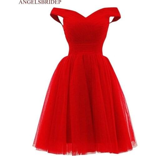 Vintage Short Tulle Homecoming Dresses Princess Gowns Sexy Off-Shoulder Empire Waist Special Occasion Graduation Dresses HOT