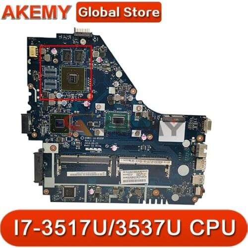 Z5WE1 LA-9535P MB For Acer E1-530 E1-570 E1-570G Laptop Motherboard W/ GT720/740M GPU I7-3517U/3537U CPU DDR3 Mainboard