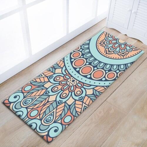 Zeegle Classical Pattern Corridor Mat Asorbent Household Long kitchen Floor Carpet Non-slip Area Rug For Bedroom Bedside Mats