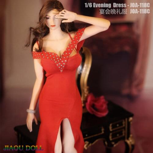 1/6 Scale Female Evening Dress Clothes Fit 12'' PH TBL JO Action Figure Body