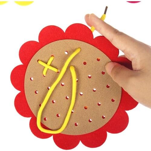 1pcs Kindergarten DIY Weave Cloth Teaching Kids Education Toys Baby Early Learning Teaching Aids Children Montessori Toys