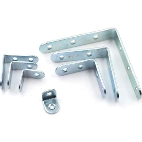 10pcs Stainless Steel Right Angle Bracket Corner Brace Joint Shelf Support L Shape 7 Sizes Wholesale