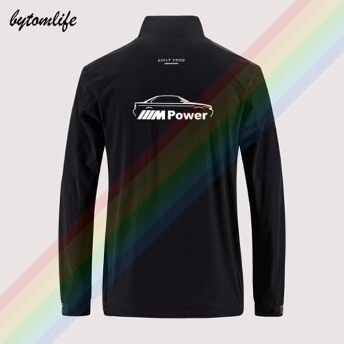 2020 Bmw M Power Slim Sport Jacket Mens Street Windbreaker Zipper Thin Jacket Mens Casual Back Printing Jacket Asian Size