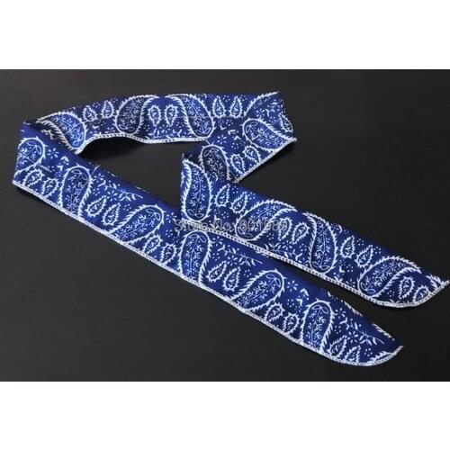 50Pcs Blue Leaf Non-toxic Neck Cooler Scarf Body Ice Cool Cooling Wrap Tie Headband Scarf Arm Wrist Headbands Towel