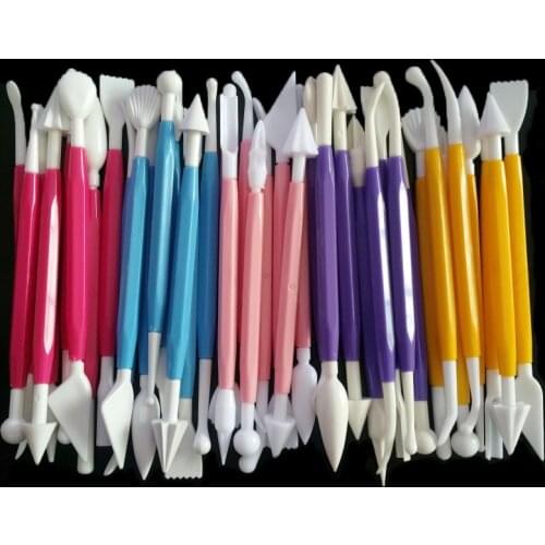 8pcs Fondant Flower Carving Pen Fondant Cake Decoration Carved Flower Group Shaping Modelling Craft Sugar Engraving Tools