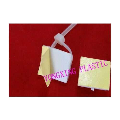 Freeshipping Plastic Self Adhesive Cable Tie Mount Base Holder clamps20x20 25x25 30X30 40X40mm 3M glue type positioning