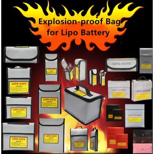 Lipo Safe Battery Portable Fireproof Explosion-proof Runcam Safety Bag Waterproof Guard Bag Charge Sack for FPV Racing Drones