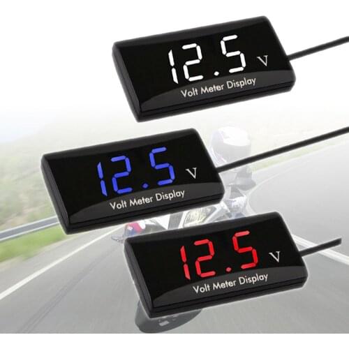 Mini LED Display Digital Voltmeter Panel Car Voltmeter Motorcycle Voltmeter Volt Voltage Meter Tester LCD Tube