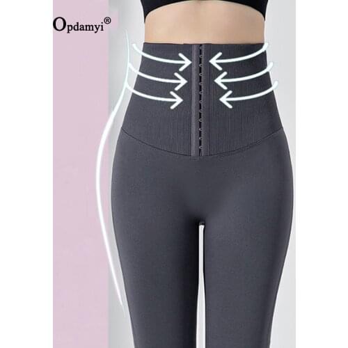 Women Abdominal Fitness Pants Gym Belly Control Ladie High Waist Yoga Pants Skinny Stretch Postpartum Recovery Workout Tighs