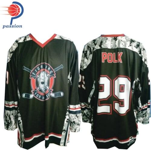 Wholesale 100% Polyester Custom Men Sublimation Ice Hockey Jersey