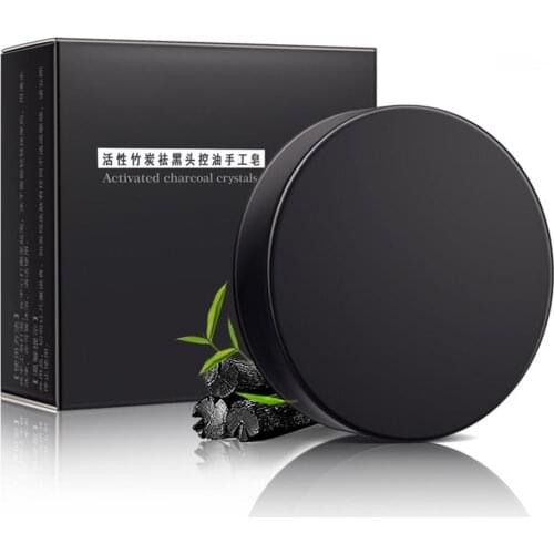 Handmade Bamboo Charcoal Soap for Deep Cleansing Oil Control Black Heads Removal Effectively clean the skin makeyour skin smooth