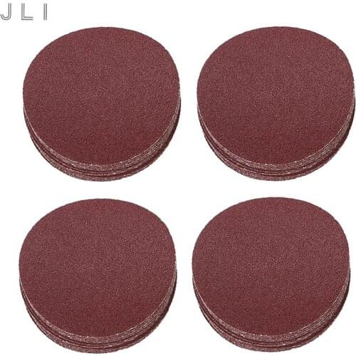 JLI 100Pcs 100mm/4'' 80 Grit Sandpaper Flocking Sanding Paper For Metal Wood And Glass Polishing Grinding Tools