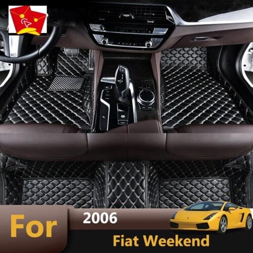 Leather Carpets For Fiat Weekend 2006 Car Floor Mats Rugs Foot Pads Waterproof Custom Auto Styling Interior Accessories Covers