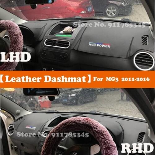 Leather Dashmat Accessories Car-Styling Dashboard Covers Pad Dash Mat Sunshade Carpet For MG 3 2011 2012 2013 2014-2016 MG3