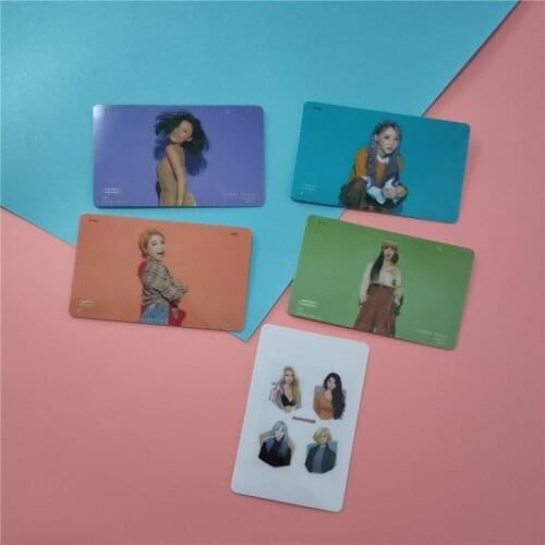 KPOP MAMAMOO Crystal Card Sticker 2020 Season Greeting Postcard Peripheral Bus Card Sticker Huasha