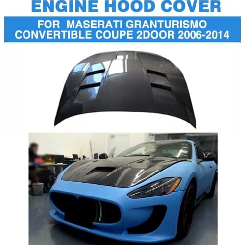 Carbon Fiber Engine Hood Cover Auto machine Cap For Maserati GranTurismo Convertible Coupe 2Door 2006-2014