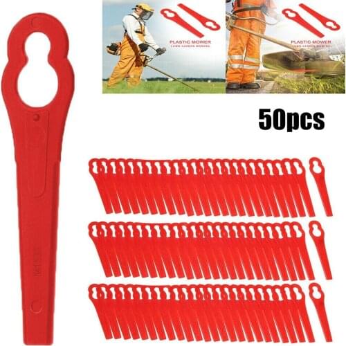 50 Pcs Lawn Mower Plastic Blade For ALDI / Hofer Gardenline GLART 18 Li Cordless Grass Trimmer Accessories