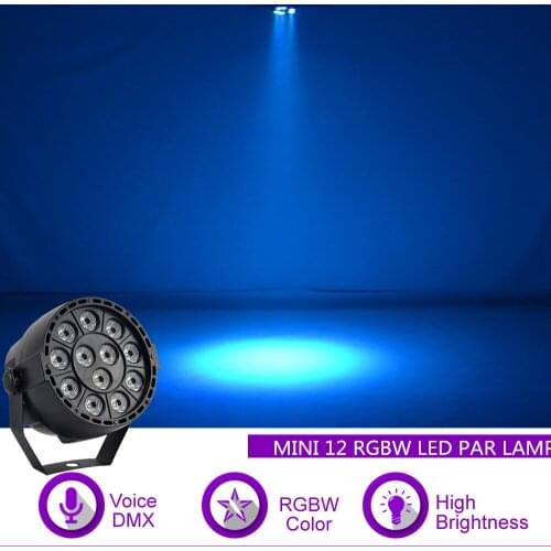 Sharelife Mini 12 Pcs Led Red Green Blue White LED Par Lamp DMX Sound KTV Club DJ Light Home Gig Party Show Stage Lighting Par12