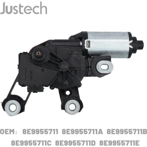 Justech 1Pcs High Quality Rear Windscreen Wiper Motor With 4 Pins Plug For Audi A3 8P A4 A6 Q5 Q7 8E9955711A 8E9955711E Rear