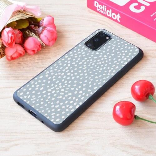 For Samsung Galaxy Blue Dalmatian Print Print Soft Matt Phone Case