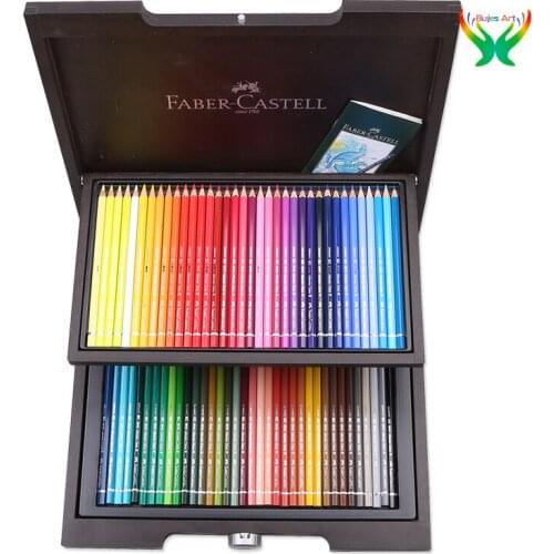German Faber-Castell water-soluble colored pencils, water-soluble colored lead wooden box set, 72 color series,student studies