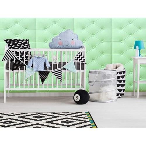 3D artificial leather PE foam wall sticker kids room nursery home decoration waterproof self-adhesive wallpaper living room bedr