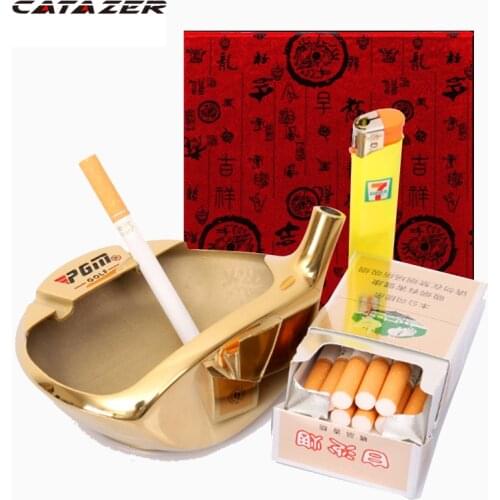 PGM Golf No. 1 Wooden Ball Head Ashtray Personalized Jewelry Stainless Steel Ashtray