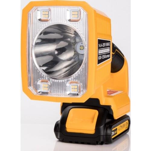 18W Portable LED Lamp Work Light For Dewalt 18V Li-Ion Battery Flashlight with LED Lights With USB Outdoor Lighting(NO Battery)