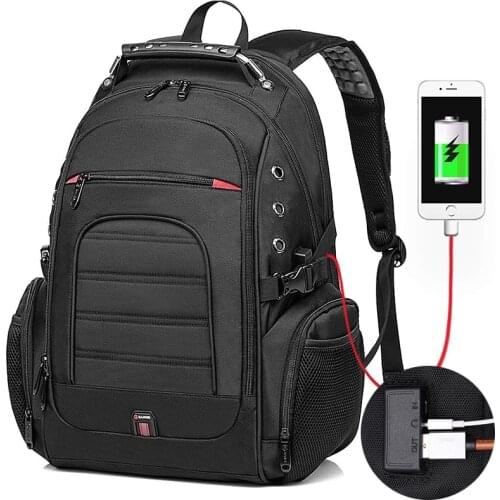 New men women backpack 15.6 laptop bag USB charge waterproof outdoor backpack 40L travel bag school backpack for teens