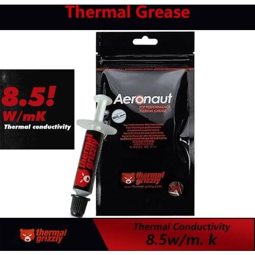 Thermal Grizzly Aeronaut 8.5W/MK CPU/GPU Computer processor chip Computer radiator AMD Intel Silicone grease 1g/3.9g/7.8g
