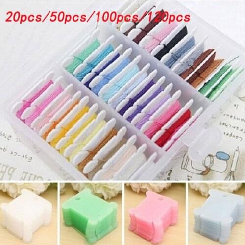 Embroidery Thread holder Floss Craft Bobbin Cross Stitch Storage Holder Plastic Sewing Thread Board Card Thread Organizer