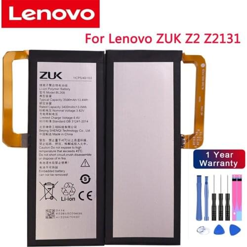 High Quality Original battery 3.82V 3500mAh BL268 For Lenovo ZUK Z2 Z2131 Battery +Gift Tools +Stickers