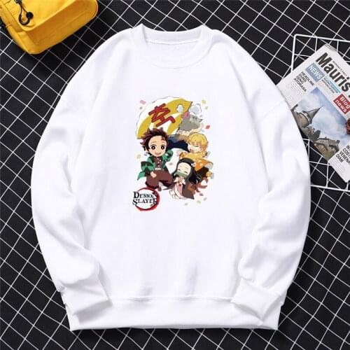Anime Demon Slayer Hot Sale Women Hoodies Kawaii Kisatsutai Tanjiro Nezuko Ropa Mujer Cartoon Long Sleeve Harajuku Sweatshirt