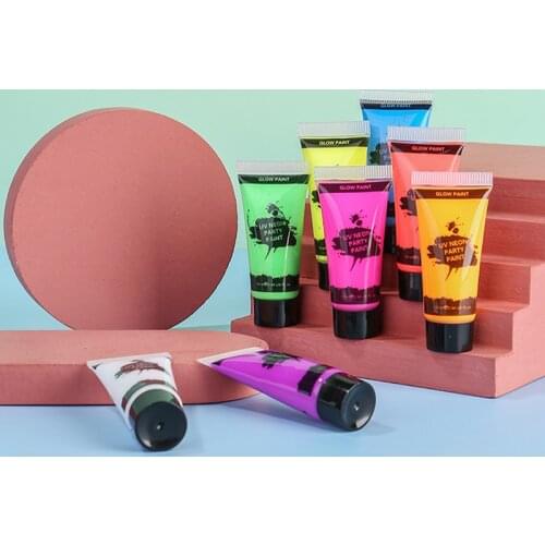 1/6pcs Facial Painting Luminous Makeup Fluorescent Body Paint Pigments Face Body Tattoo Body Art Painting Cream Makeup Tools