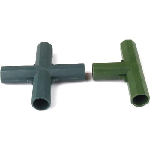 1pc 16mm Plastic 3 Way/4 Way Connectors Gardening Pillar Connector Vegetable Garden Climbing Plants Bracket Adapters