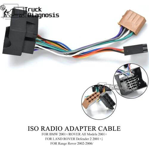 12-104 ISO Radio Adapter forBMW for LAND ROVER for ROVER for MINI Wiring Harness Connector Lead Loom Cable Plug
