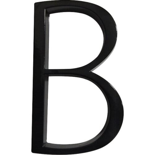 12cm Big 3D Modern House Number Door Home Address Numbers for House Number Digital Door Outdoor Sign Plates 5 Inch. #B Black