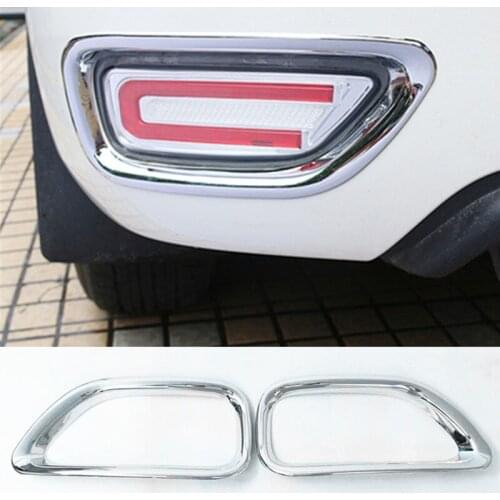 For NIssan Patrol Armada Y62 2017 2018 ABS Plastic Chrome Car rear fog lampshade Cover Trim sticker Accessories car styling 2pcs
