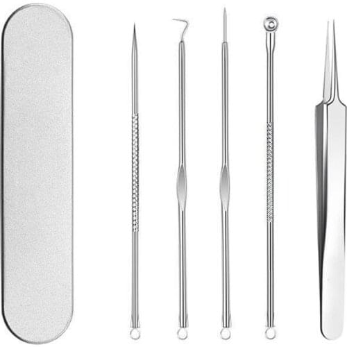4 Pcs Stainless Steel Needles Blackhead Needle Acne Pin Pore Cleansing Skin Care For Face DIY Extractor Beauty Set