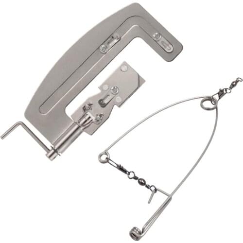 Automatic Fishing Hooks Line Tier + Hook Trigger Spring Machine Stainless Steel Fish Hook Line Knotter Tying Fishing Toos